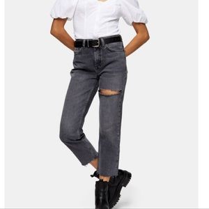 Top shop cropped straight leg jeans